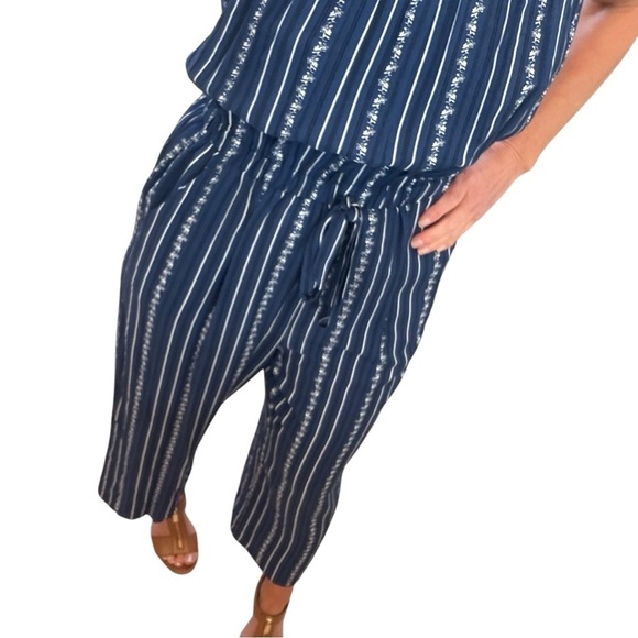 Navy Striped Jumpsuit Small - Picture 2 of 11